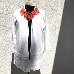 🧥OPEN CARDIGAN W/BELL SLVS AND CROCHET DETAIL🧥